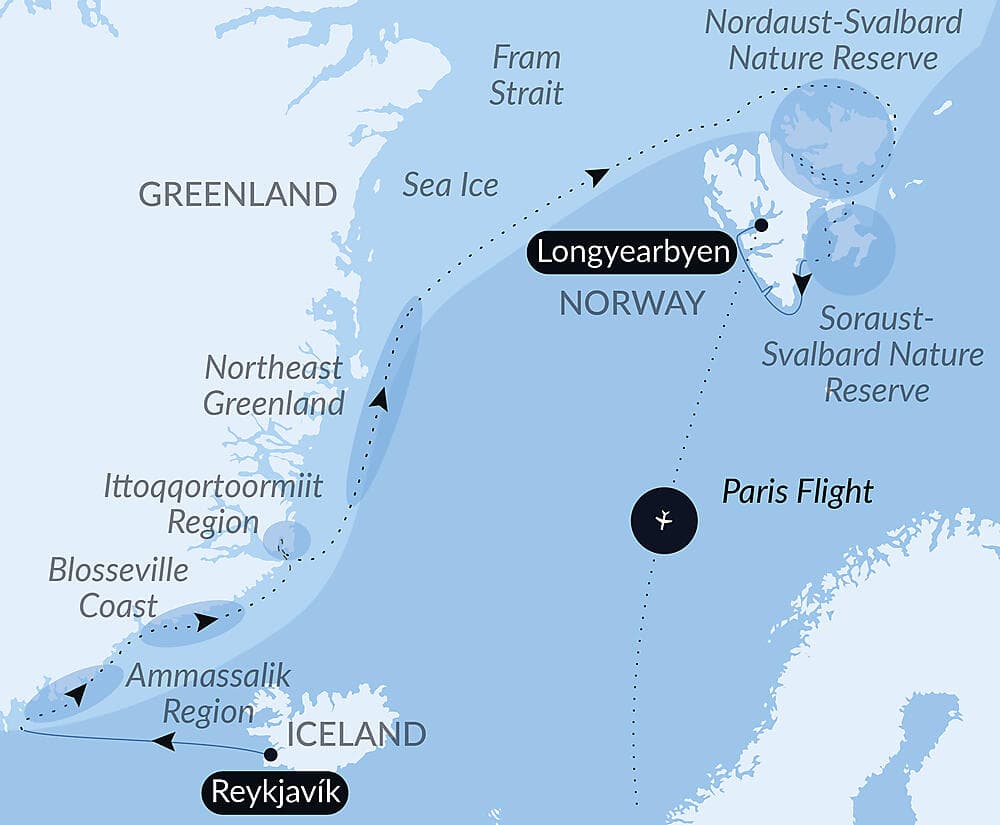 In the ice of the Arctic, from Greenland to Svalbard null