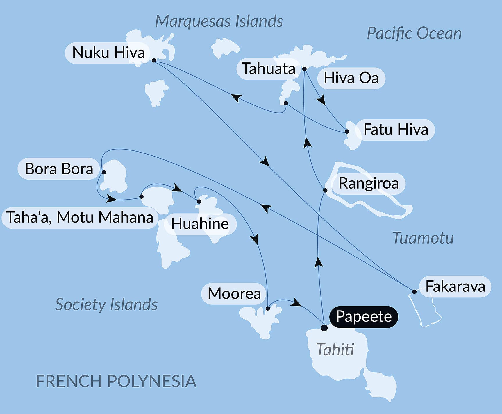 Marquesas, The Tuamotus & Society Islands